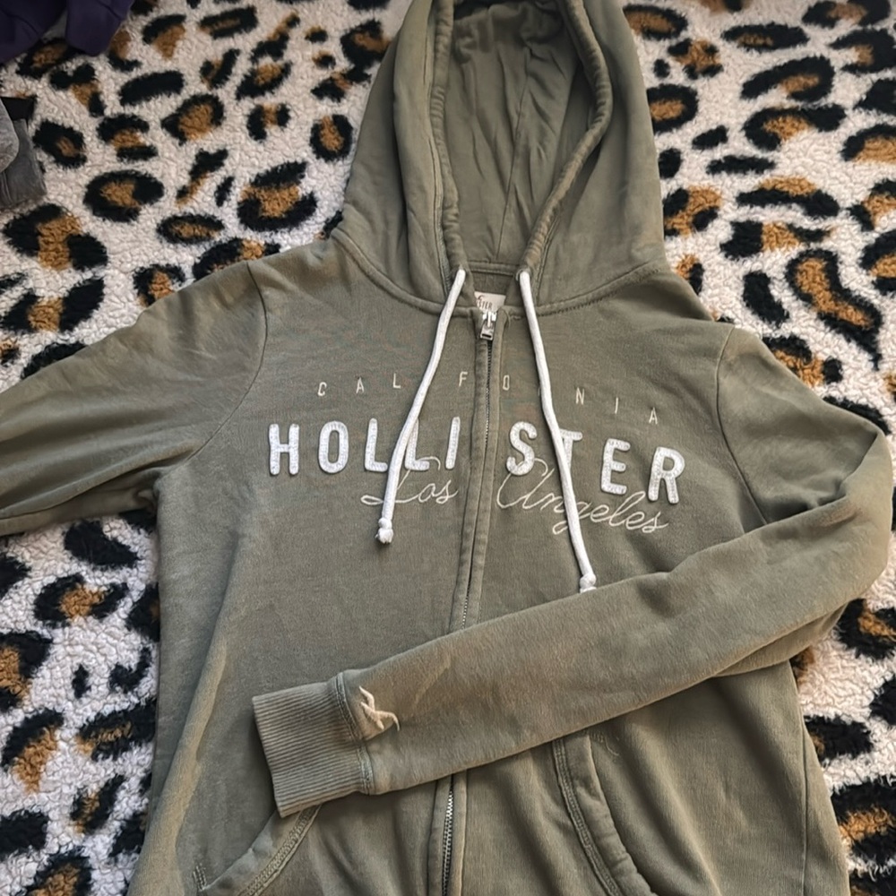 Medium olive green Hollister, Los Angeles hoodie